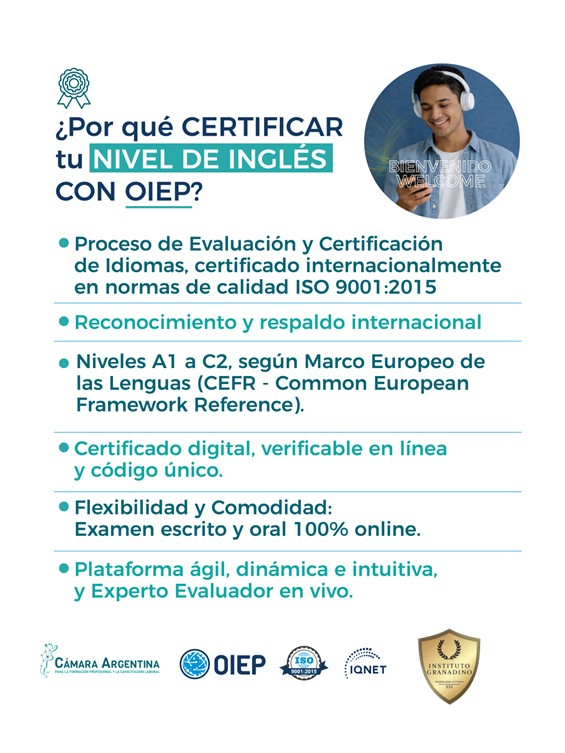 Certificación de nivel de inglés con OIEP