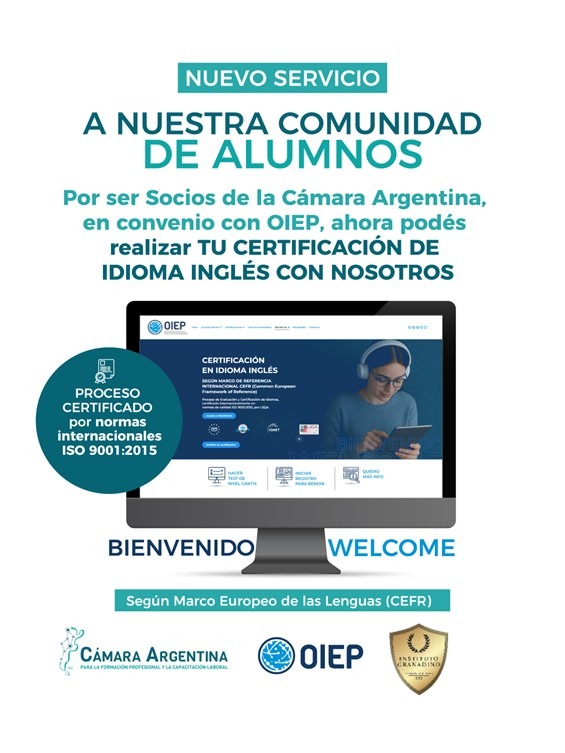 Nuevo servicio de certificación de idioma inglés con OIEP